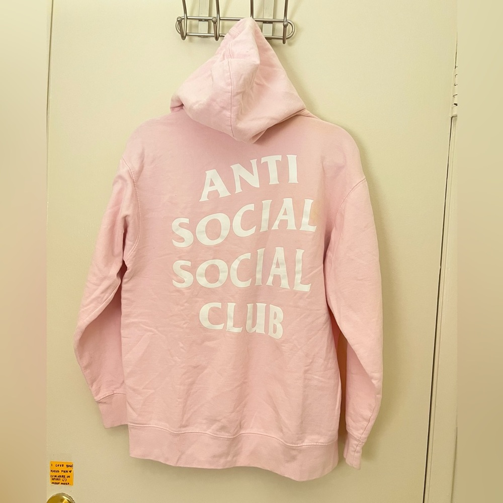 SOLD - Light Pink Anti Social Social Club Hoodie - Picture 1 of 5